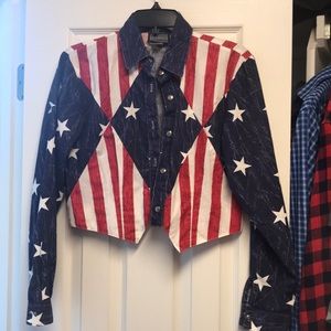 Vintage crop western shirt USA, size small